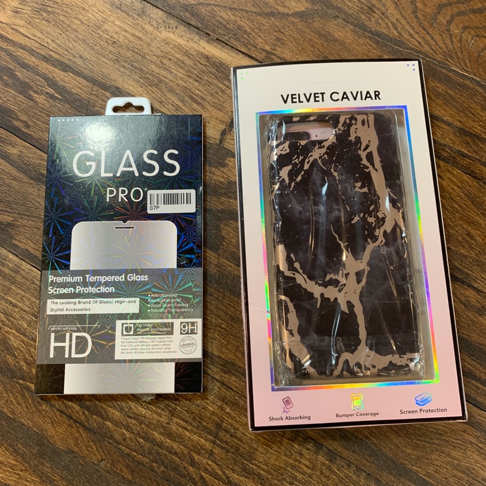 NWT Velvet Caviar Iphone 7plus Case and Screen